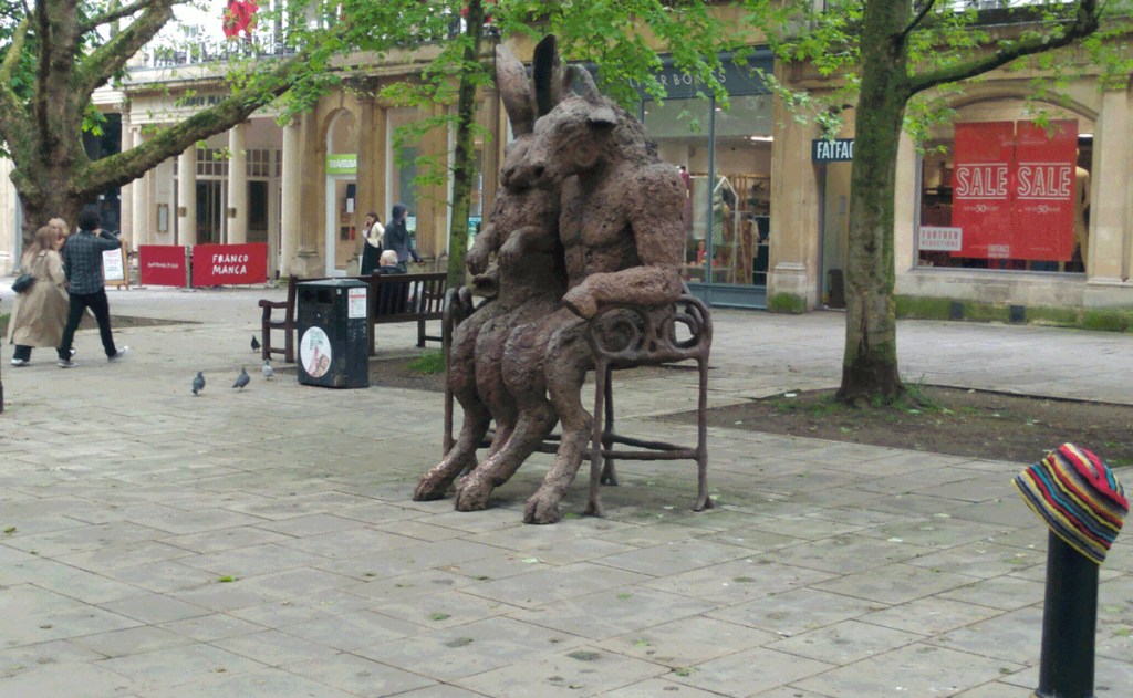 The Hare and the Minotaur Statue in #Cheltenham can be found on The Promenade.